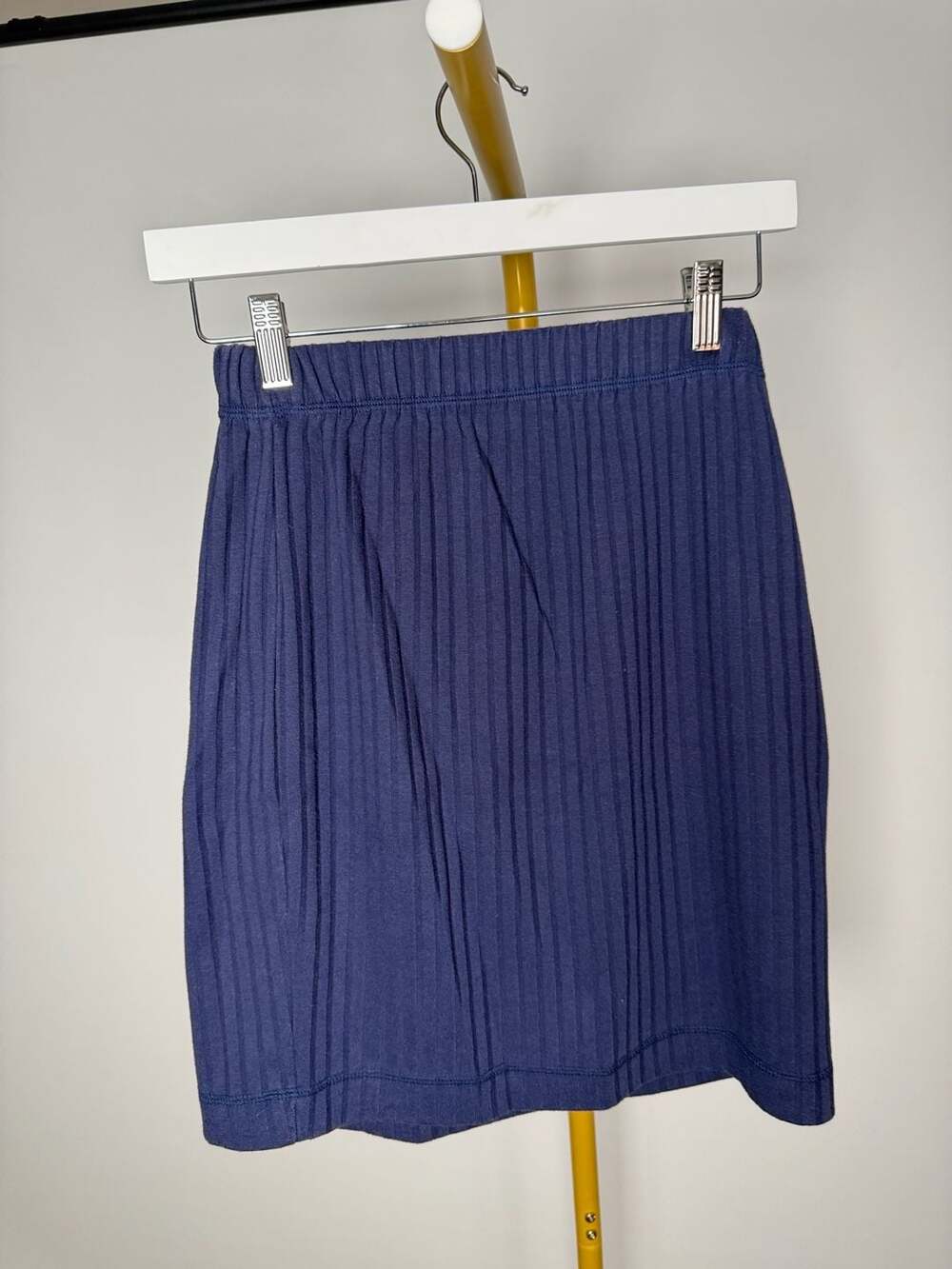 Forenza Skirt Size M Blue Ribbed Elastic Waist Vintage
